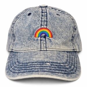American Eagle Outfitters Denim Cap with Rainbow Detail